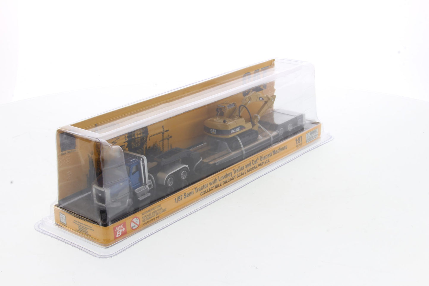 Cat 1:87 Construction Diecast Cat CT660 Day Cab Tractor with Lowboy Trailer and Cat 315C L Hydraulic Excavator 84415