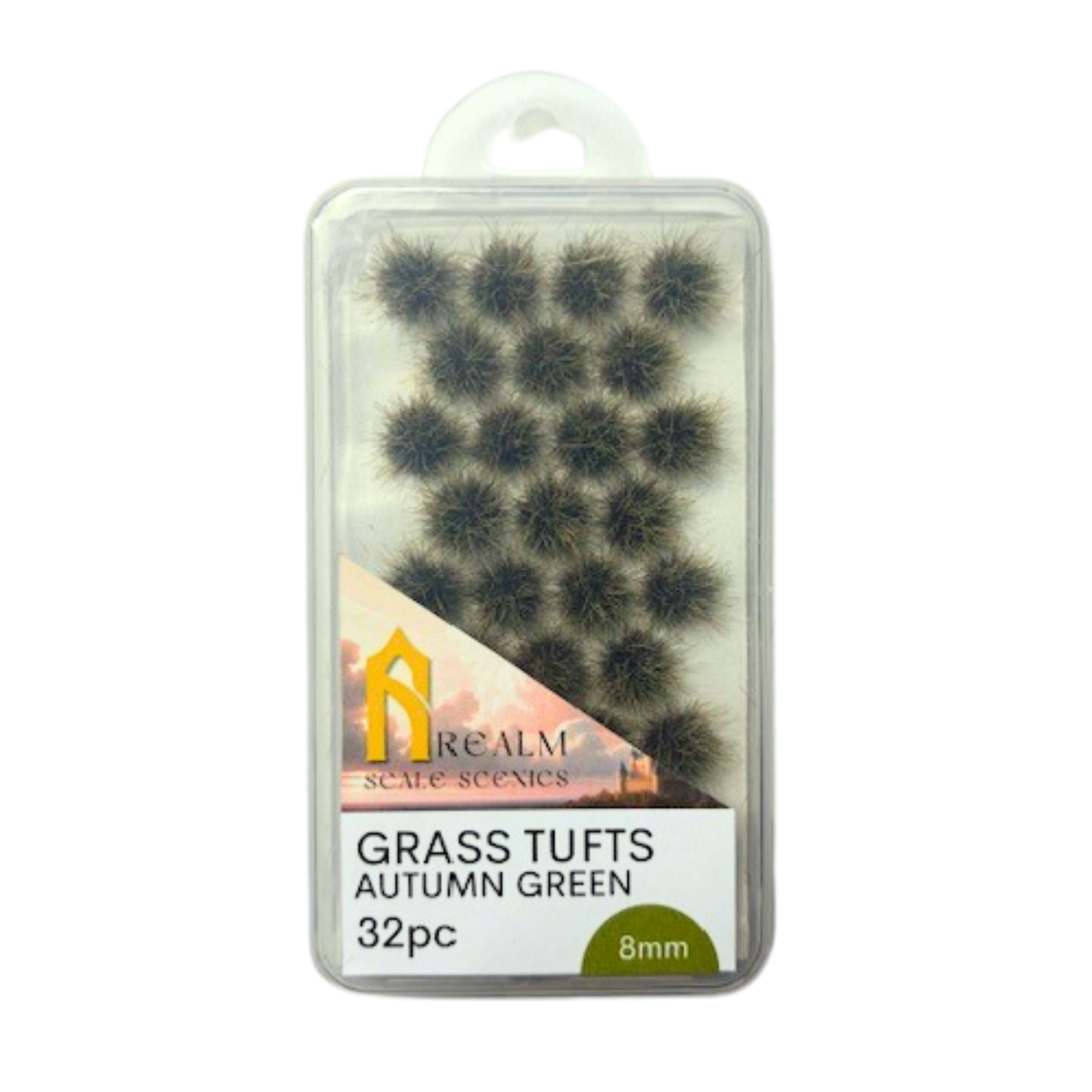Grass Tufts Autumn Green 8mm - 32pcs