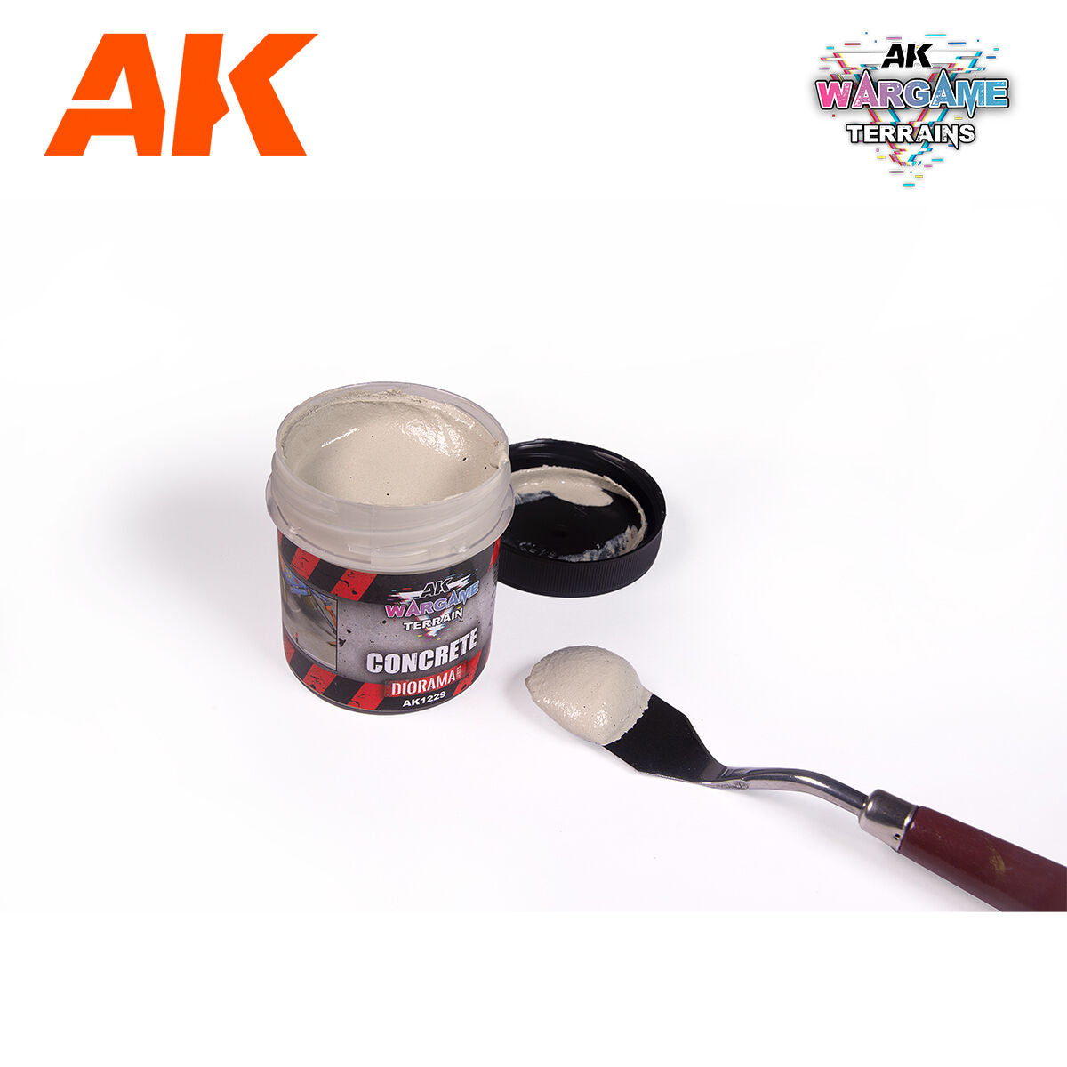 AK Interactive Wargame: Concrete Terrain Paste 100ml