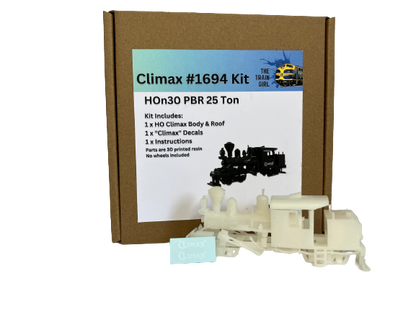 HOn30 PBR Climax #1694 Kit - no wheels – The Train Girl HOn30 PBR Climax #1694 Kit - no wheels – The Train Girl