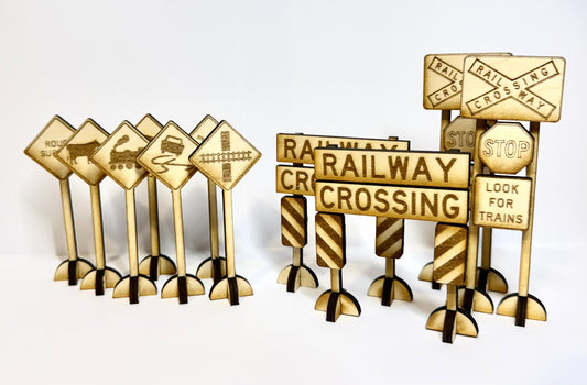 Wooden Australian Railway Crossing Sign Kit