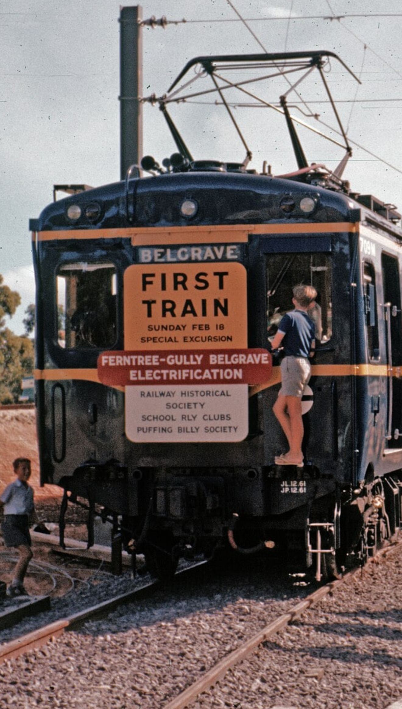 'First Train' Ferntree Gully to Belgrave Headboard